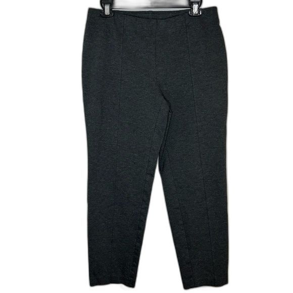 J. Jill Ponte Slim Leg gray trousers dress pants women's size medium - Picture 1 of 8